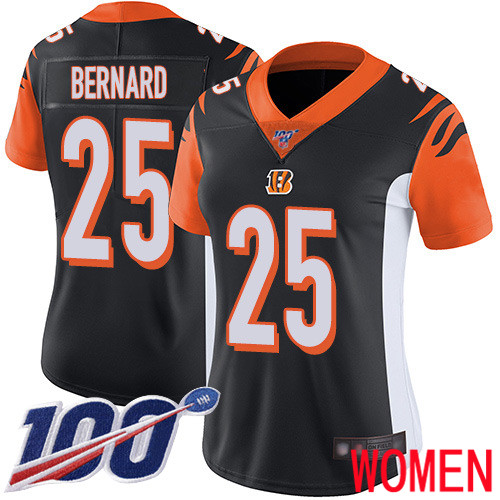 Cincinnati Bengals Limited Black Women Giovani Bernard Home Jersey NFL Footballl #25 100th Season Vapor Untouchable